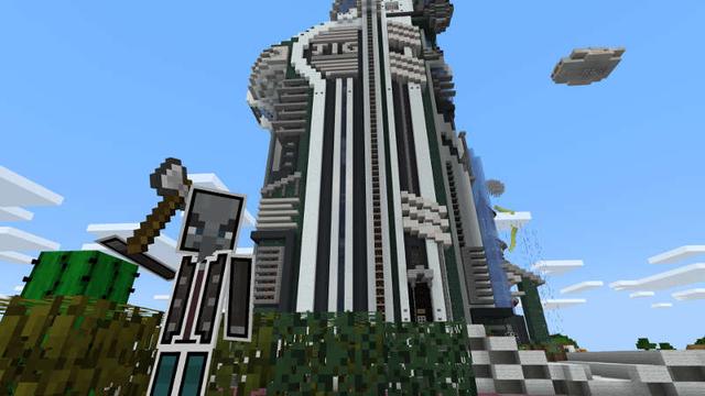 Screenshot of the Minecraft Bedrock Marketplace product Papercraft Survival created by Jigarbov Productions.