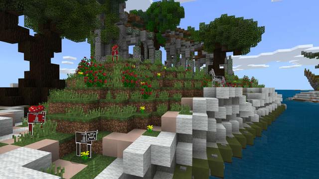 Screenshot of the Minecraft Bedrock Marketplace product Papercraft Survival created by Jigarbov Productions.