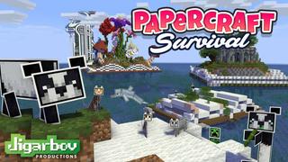 Thumbnail of the Minecraft Bedrock Marketplace product Papercraft Survival created by Jigarbov Productions.