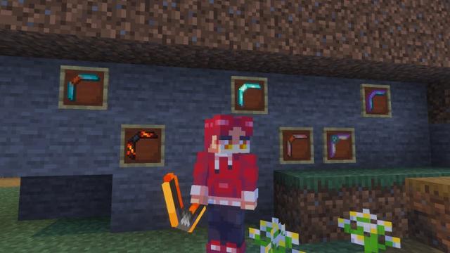 Screenshot of the Minecraft Bedrock Marketplace product Boomerangs Add-On created by JWolf Creations.