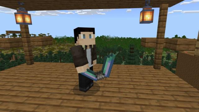 Screenshot of the Minecraft Bedrock Marketplace product Boomerangs Add-On created by JWolf Creations.