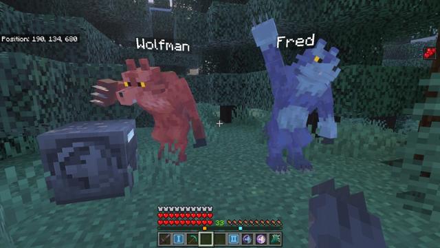 Screenshot of the Minecraft Bedrock Marketplace product LycanForge Add-On created by JWolf Creations.