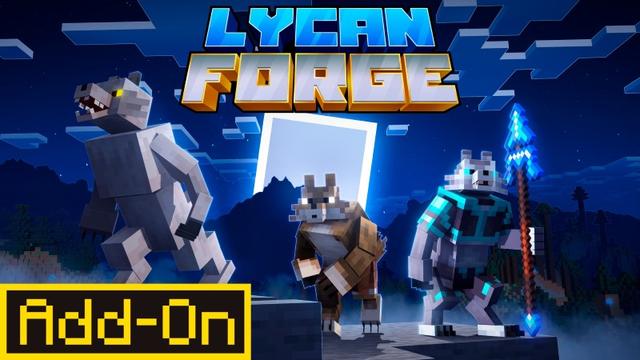 Thumbnail of the Minecraft Bedrock Marketplace product Add-Ons LycanForge created by JWolf Creations.