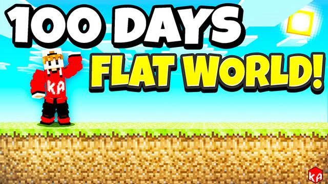 Thumbnail of the Minecraft Bedrock Marketplace product 100 Days Flat World Survival created by KA Studios.