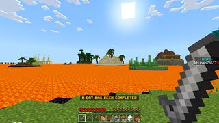 Screenshot of the Minecraft Bedrock Marketplace product 100 Days: Lava Survival created by KA Studios.