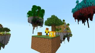 Screenshot of the Minecraft Bedrock Marketplace product 100 Days: Lucky Block SkyBlock created by KA Studios.