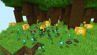 Screenshot of the Minecraft Bedrock Marketplace product 100 Days: Lucky Block SkyBlock created by KA Studios.