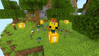 Screenshot of the Minecraft Bedrock Marketplace product 100 Days: Lucky Block SkyBlock created by KA Studios.