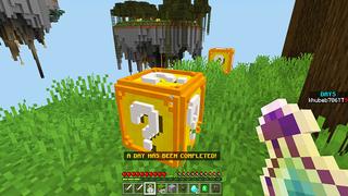 Screenshot of the Minecraft Bedrock Marketplace product 100 Days: Lucky Block SkyBlock created by KA Studios.