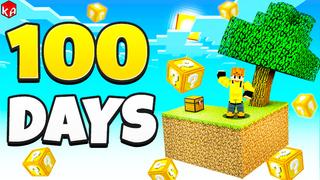 Thumbnail of the Minecraft Bedrock Marketplace product 100 dias: Lucky Block SkyBlock created by KA Studios.