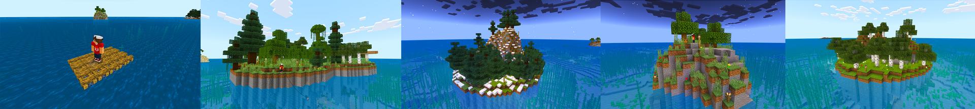 Panorama of the Minecraft Bedrock Marketplace product 100 Days Ocean Only World created by KA Studios.