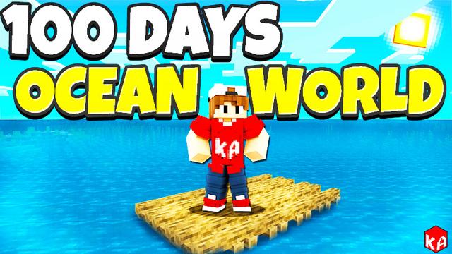 Thumbnail of the Minecraft Bedrock Marketplace product 100 Days Ocean Only World created by KA Studios.