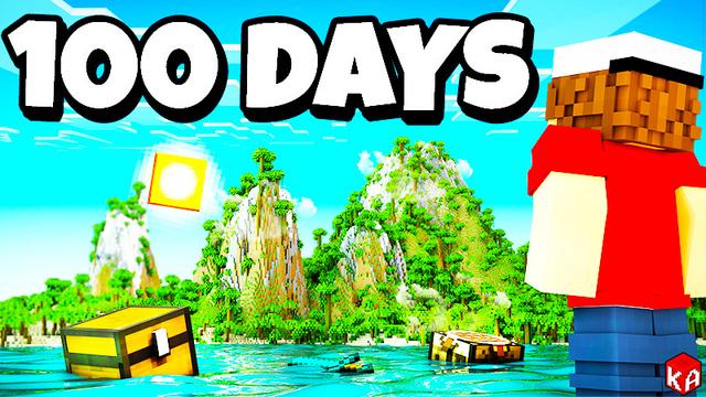 Thumbnail of the Minecraft Bedrock Marketplace product 100 Days Stranded Island created by KA Studios.