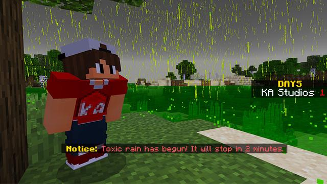 Screenshot of the Minecraft Bedrock Marketplace product 100 Days TOXIC Rain created by KA Studios.