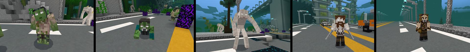 Panorama of the Minecraft Bedrock Marketplace product 100 Days Zombie Apocalypse! created by KA Studios.