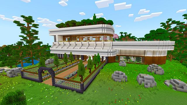 Screenshot of the Minecraft Bedrock Marketplace product 2024 Modern Mansion created by KA Studios.