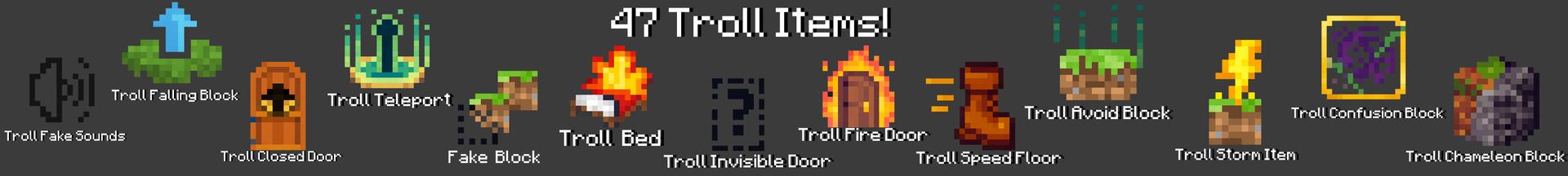 Panorama of the Minecraft Bedrock Marketplace product 44 Ways To Prank Add-On created by KA Studios.