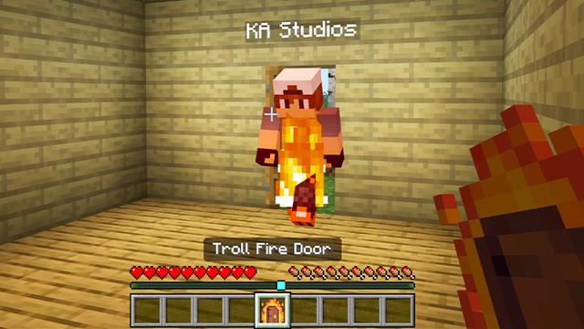 Screenshot of the Minecraft Bedrock Marketplace product 44 Ways To Prank Add-On created by KA Studios.