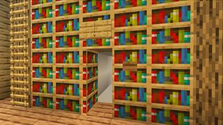Screenshot of the Minecraft Bedrock Marketplace product Bookshelf Bunker created by KA Studios.