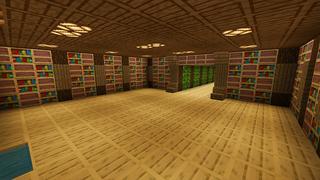 Screenshot of the Minecraft Bedrock Marketplace product Bookshelf Bunker created by KA Studios.