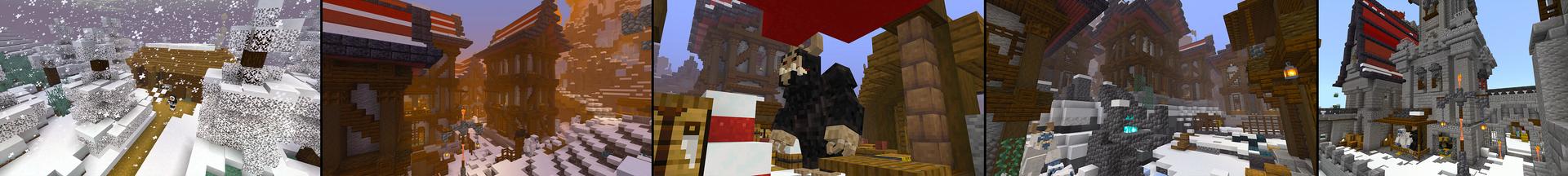 Panorama of the Minecraft Bedrock Marketplace product Castle Mountain created by KA Studios.