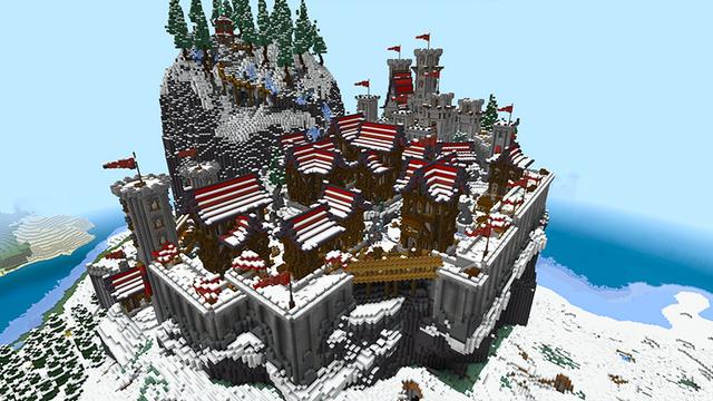 Screenshot of the Minecraft Bedrock Marketplace product Castle Mountain created by KA Studios.