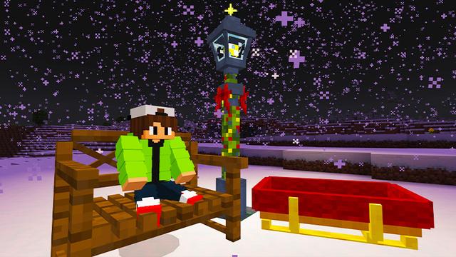 Screenshot of the Minecraft Bedrock Marketplace product Christmas Decorations Add-On created by KA Studios.