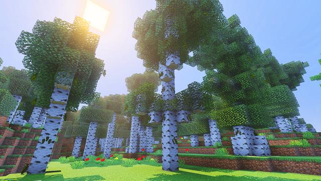 Screenshot of the Minecraft Bedrock Marketplace product Dynamic Tree Generation Add-On created by KA Studios.