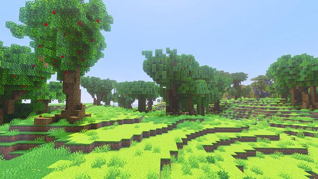 Screenshot of the Minecraft Bedrock Marketplace product Dynamic Tree Generation Add-On created by KA Studios.