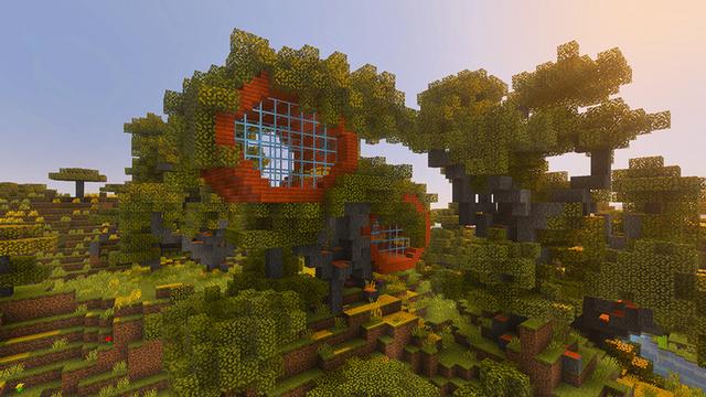 Screenshot of the Minecraft Bedrock Marketplace product Dynamic Tree Generation Add-On created by KA Studios.