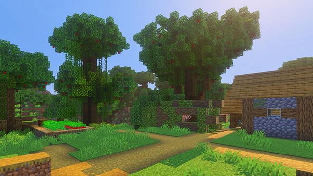 Screenshot of the Minecraft Bedrock Marketplace product Dynamic Tree Generation Add-On created by KA Studios.