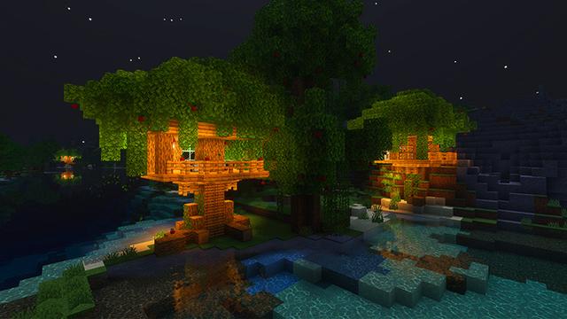 Screenshot of the Minecraft Bedrock Marketplace product Dynamic Tree Generation Add-On created by KA Studios.