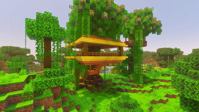 Screenshot of the Minecraft Bedrock Marketplace product Dynamic Tree Generation Add-On created by KA Studios.