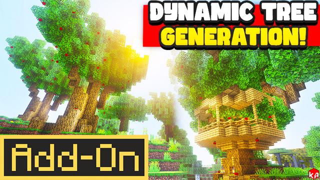 Thumbnail of the Minecraft Bedrock Marketplace product Dynamic Tree Generation Add-On created by KA Studios.