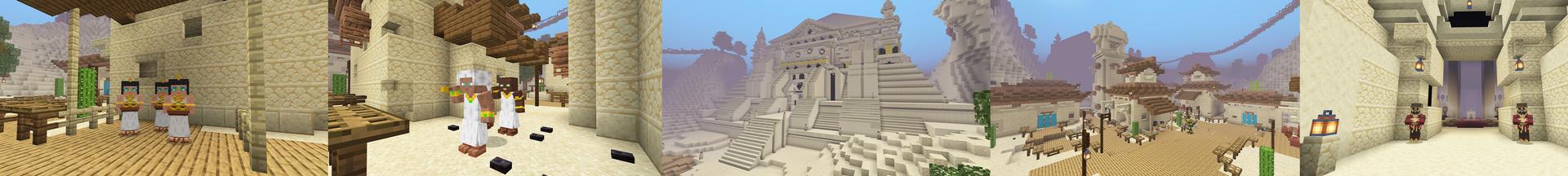 Panorama of the Minecraft Bedrock Marketplace product Egyptian Bunker! created by KA Studios.