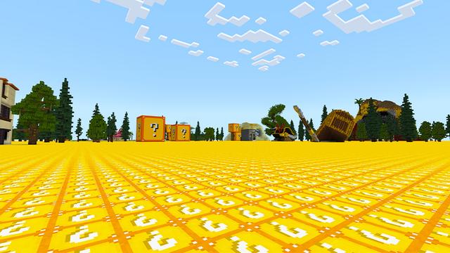 Screenshot of the Minecraft Bedrock Marketplace product Flat Lucky Block World! created by KA Studios.