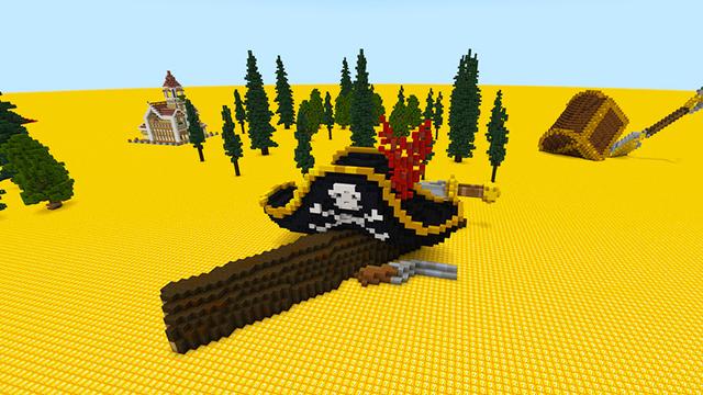Screenshot of the Minecraft Bedrock Marketplace product Flat Lucky Block World! created by KA Studios.