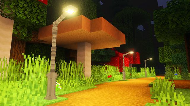 Screenshot of the Minecraft Bedrock Marketplace product Lights and Lamps Vibrant & Redstone Update Add-On created by KA Studios.