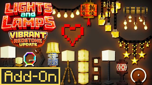 Thumbnail of the Minecraft Bedrock Marketplace product Lights and Lamps Vibrant & Redstone Update Add-On created by KA Studios.