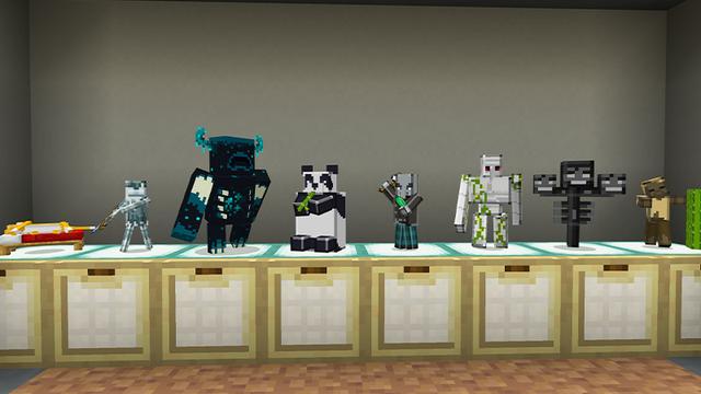 Screenshot of the Minecraft Bedrock Marketplace product Mob Action Figures Add-On created by KA Studios.