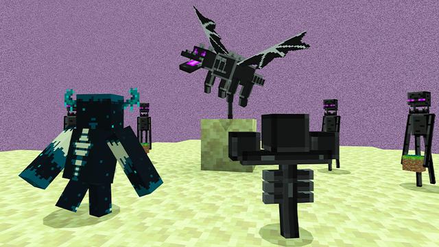 Screenshot of the Minecraft Bedrock Marketplace product Mob Action Figures Add-On created by KA Studios.