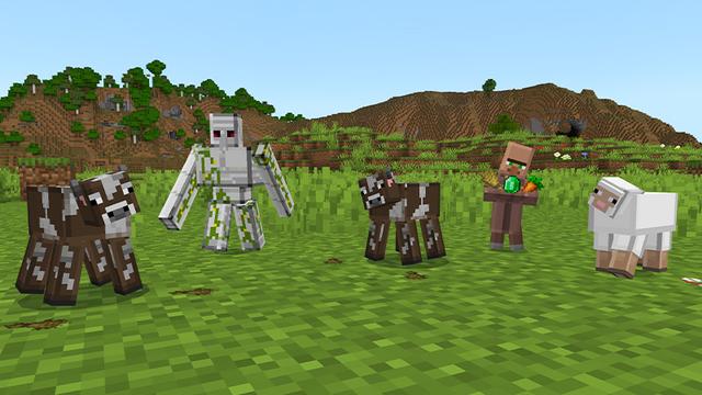 Screenshot of the Minecraft Bedrock Marketplace product Mob Action Figures Add-On created by KA Studios.