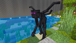 Screenshot of the Minecraft Bedrock Marketplace product Mutant Enderman VS Mansion! created by KA Studios.