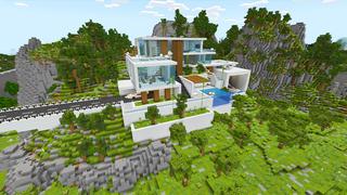 Screenshot of the Minecraft Bedrock Marketplace product Mutant Enderman VS Mansion! created by KA Studios.