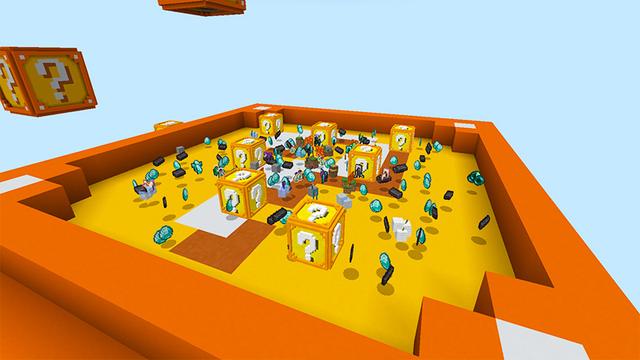 Screenshot of the Minecraft Bedrock Marketplace product One Block GIANT Lucky Block created by KA Studios.