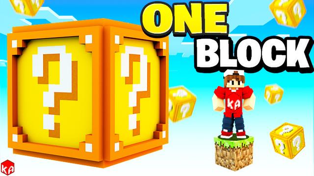 Thumbnail of the Minecraft Bedrock Marketplace product One Block GIANT Lucky Block created by KA Studios.