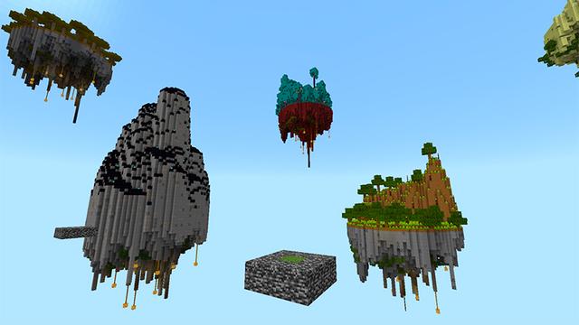 Screenshot of the Minecraft Bedrock Marketplace product ONE BLOCK ISLANDS! created by KA Studios.