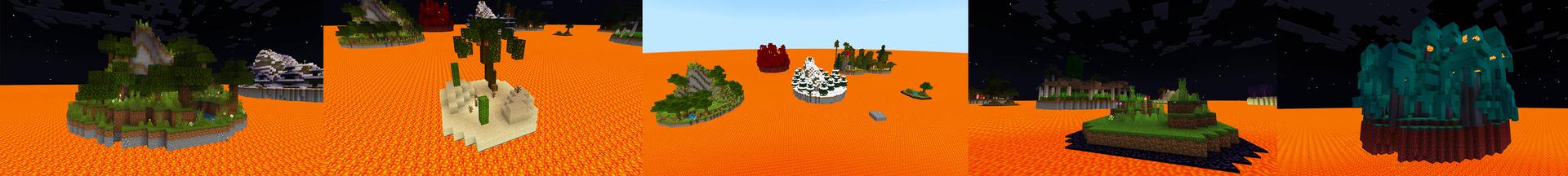 Panorama of the Minecraft Bedrock Marketplace product One Block Lava created by KA Studios.