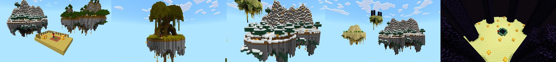 Panorama of the Minecraft Bedrock Marketplace product ONE BLOCK Lucky Blocks! created by KA Studios.