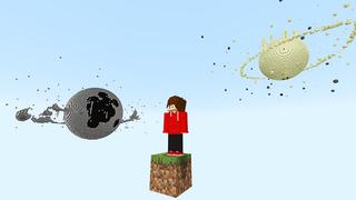 Screenshot of the Minecraft Bedrock Marketplace product One Block Moon Bunker created by KA Studios.